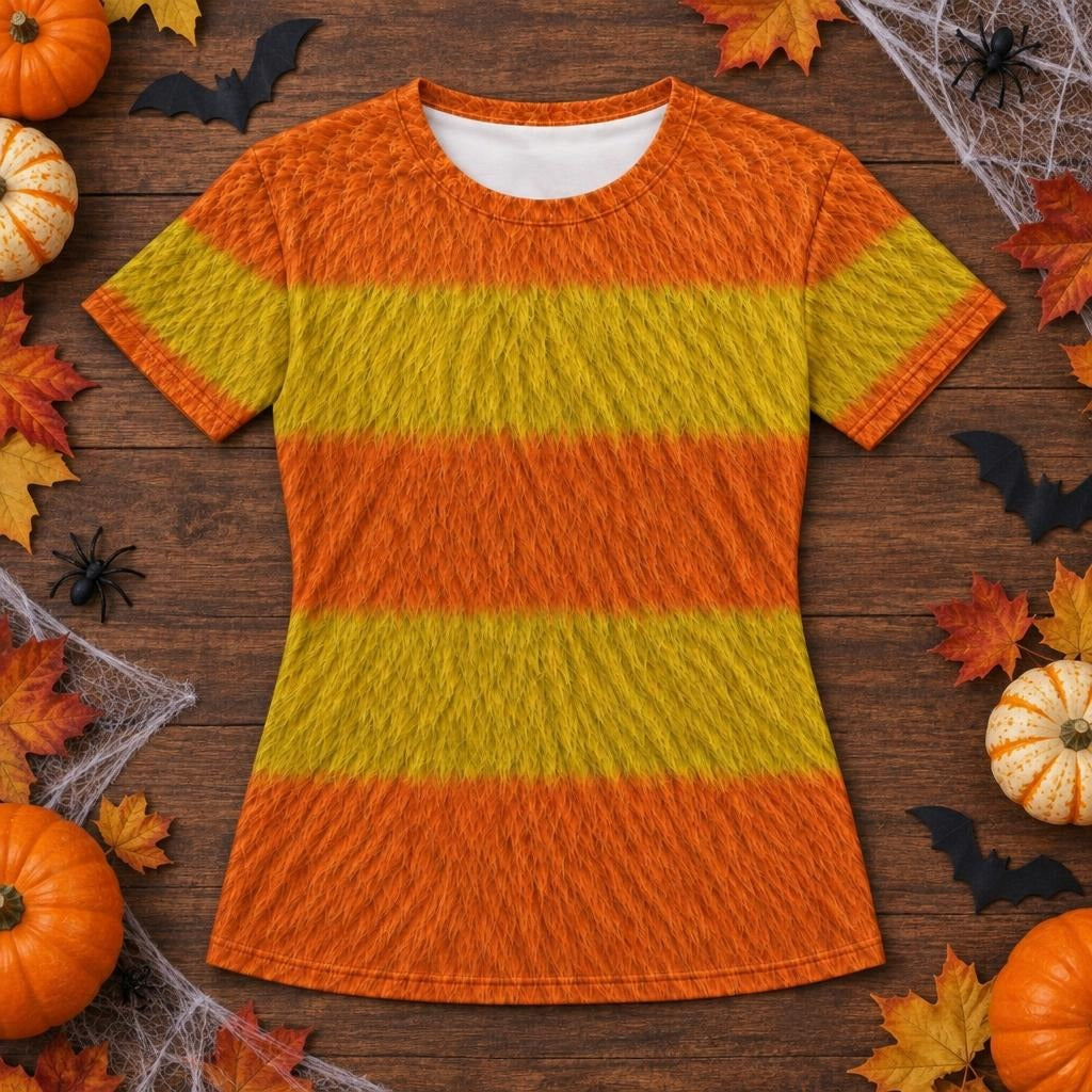 Orange Furry Monster Costume All Over Women's T-Shirt Women's T-Shirts Old Glory
