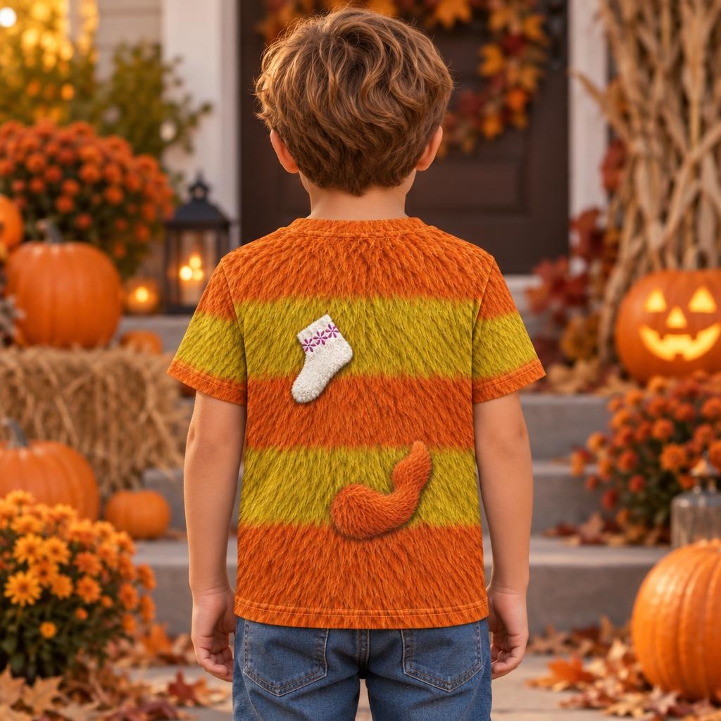 Orange Furry Monster Costume All Over Toddler T-Shirt Toddler T-Shirts Old Glory