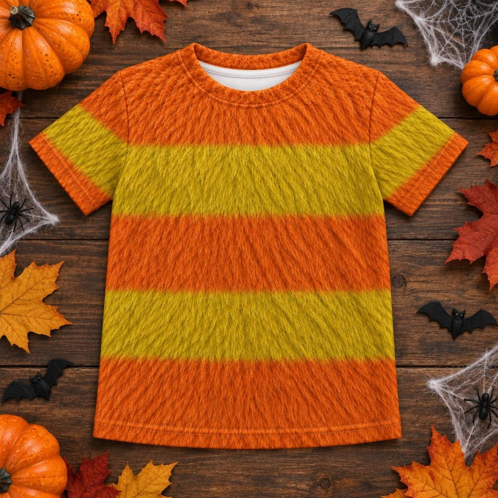 Orange Furry Monster Costume All Over Toddler T-Shirt Toddler T-Shirts Old Glory