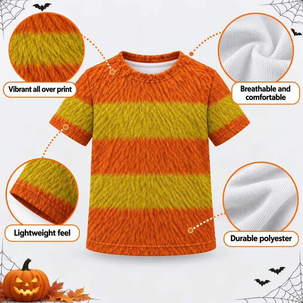 Orange Furry Monster Costume All Over Toddler T-Shirt Toddler T-Shirts Old Glory