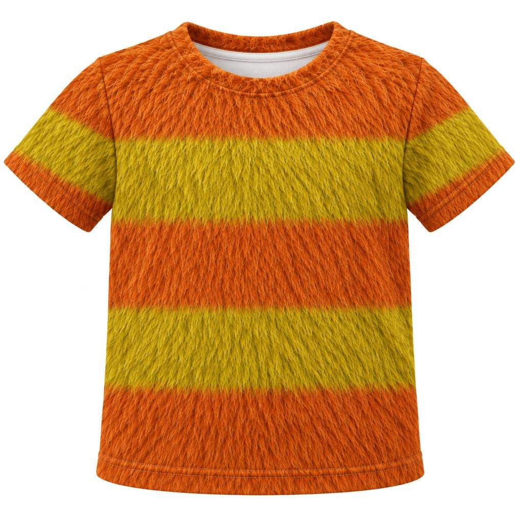 Orange Furry Monster Costume All Over Toddler T-Shirt Toddler T-Shirts Old Glory 2T Multicolor