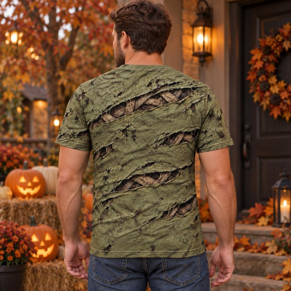 Wrapped Mummy Breakout Costume All Over Men's T-Shirt Men's T-Shirts Old Glory