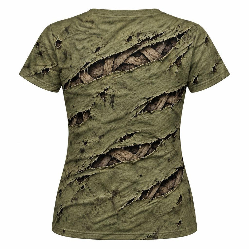 Wrapped Mummy Breakout Costume All Over Women's T-Shirt Women's T-Shirts Old Glory