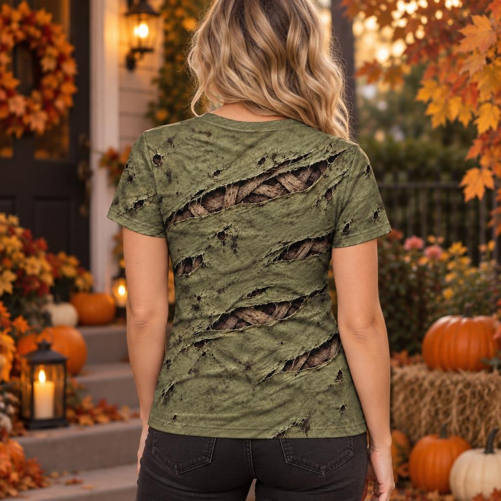 Wrapped Mummy Breakout Costume All Over Women's T-Shirt Women's T-Shirts Old Glory