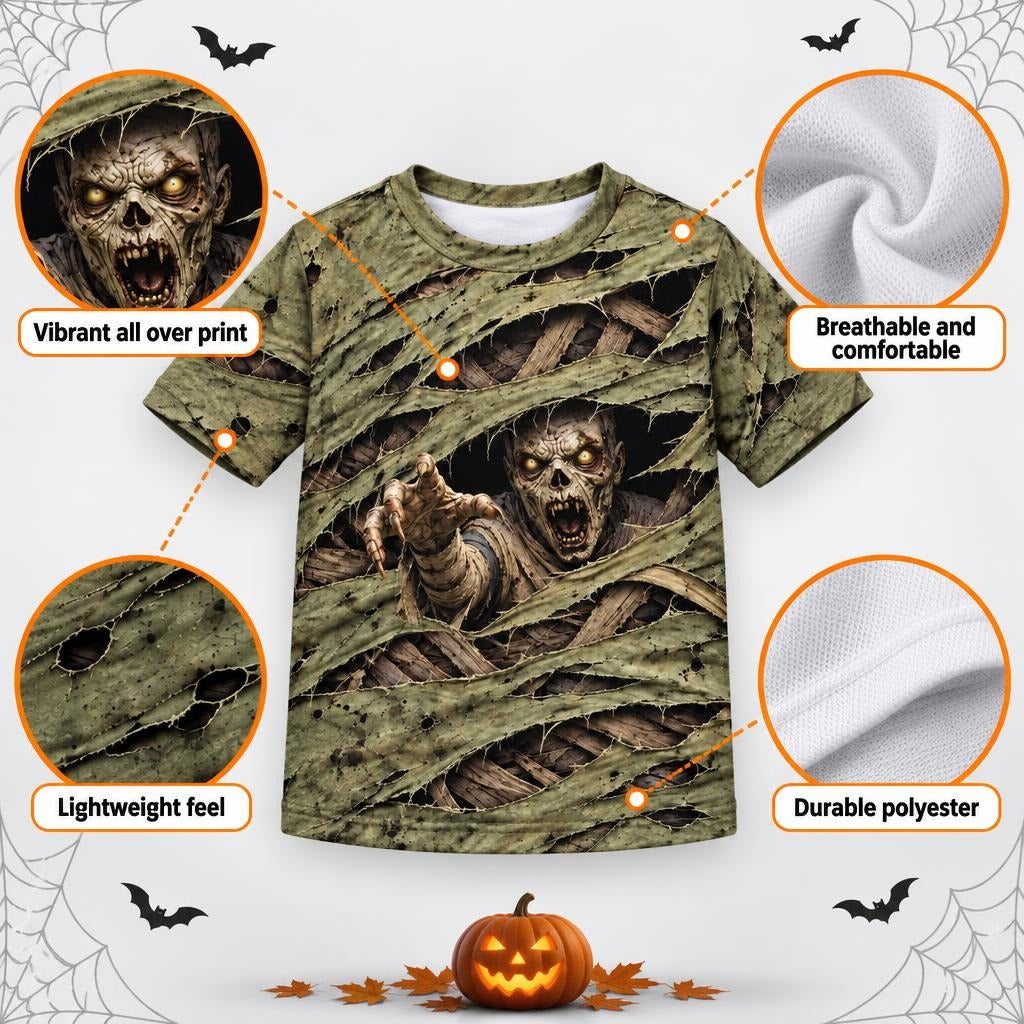 Wrapped Mummy Breakout Costume All Over Toddler T-Shirt Toddler T-Shirts Old Glory