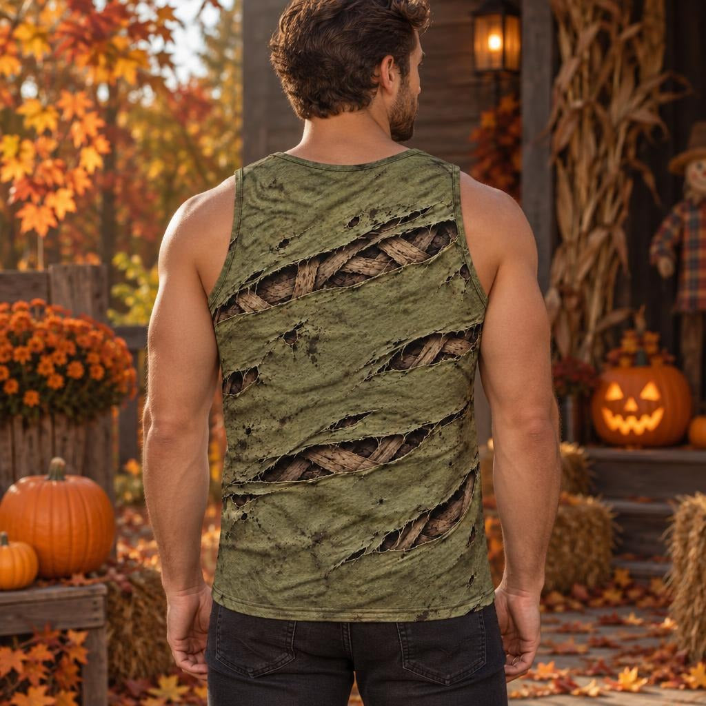 Wrapped Mummy Breakout Costume All Over Men's Tank Top Men's Tank Tops Old Glory