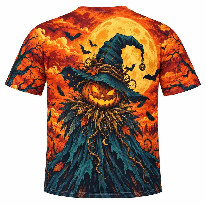 Pumpkin Patch Fright Scarecrow All Over Mens T Shirt Men's T-Shirts Old Glory