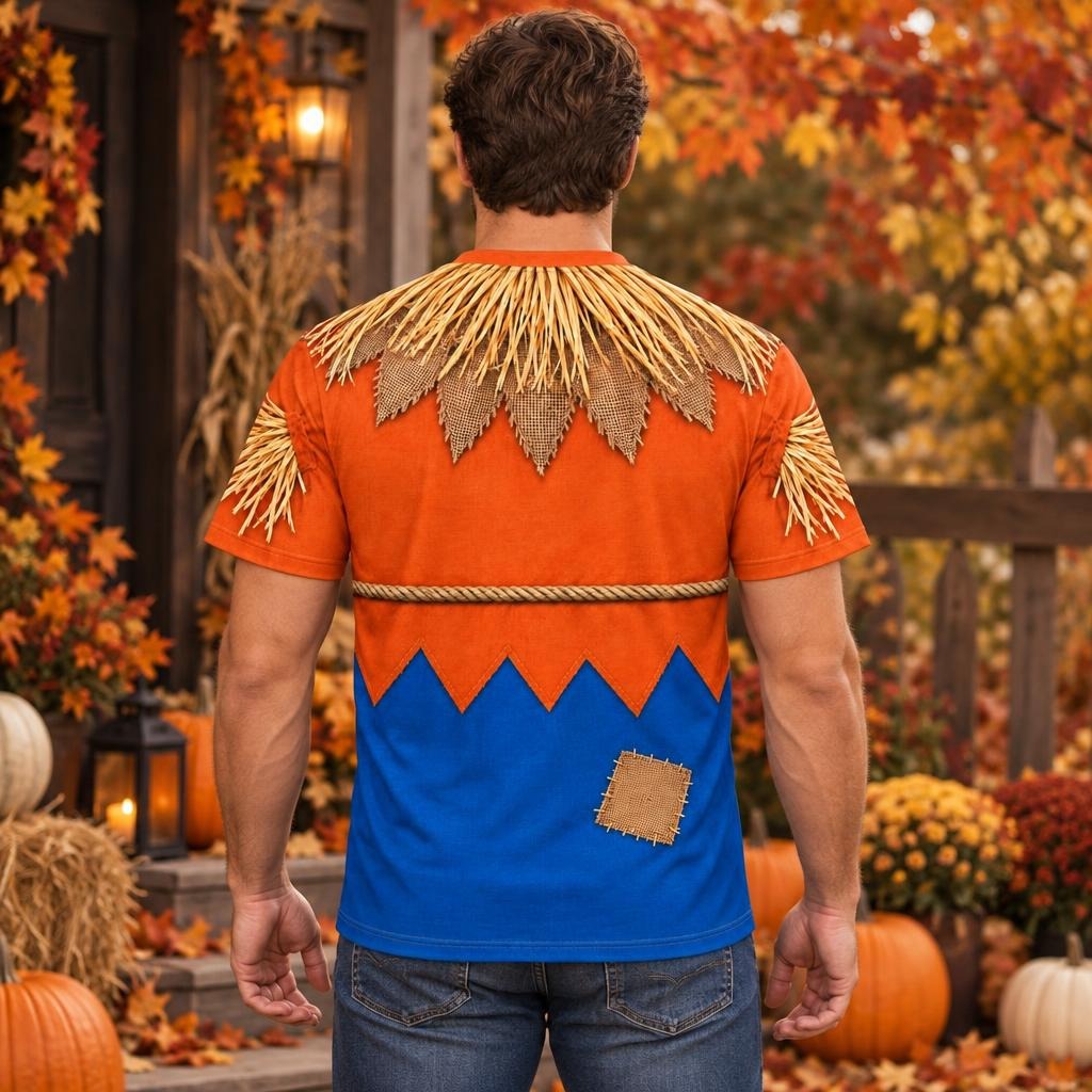 Classic Scarecrow Costume All Over Mens T Shirt Men's T-Shirts Old Glory