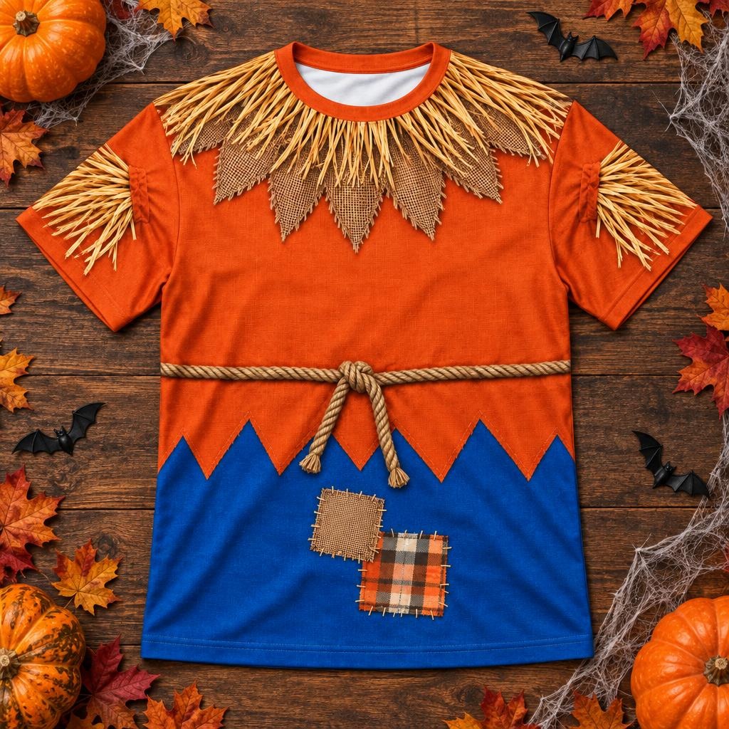 Classic Scarecrow Costume All Over Mens T Shirt Men's T-Shirts Old Glory
