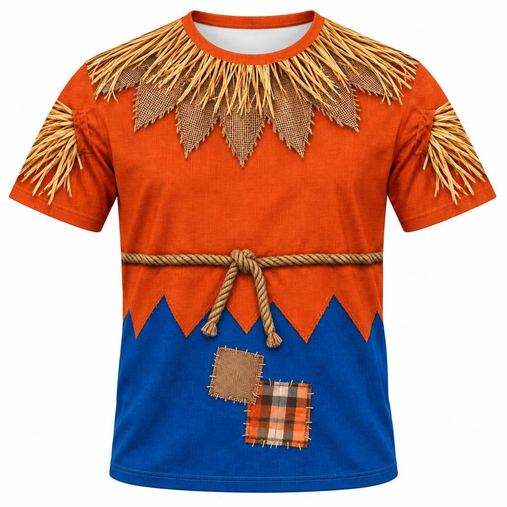 Classic Scarecrow Costume All Over Mens T Shirt Men's T-Shirts Old Glory SM Multicolor