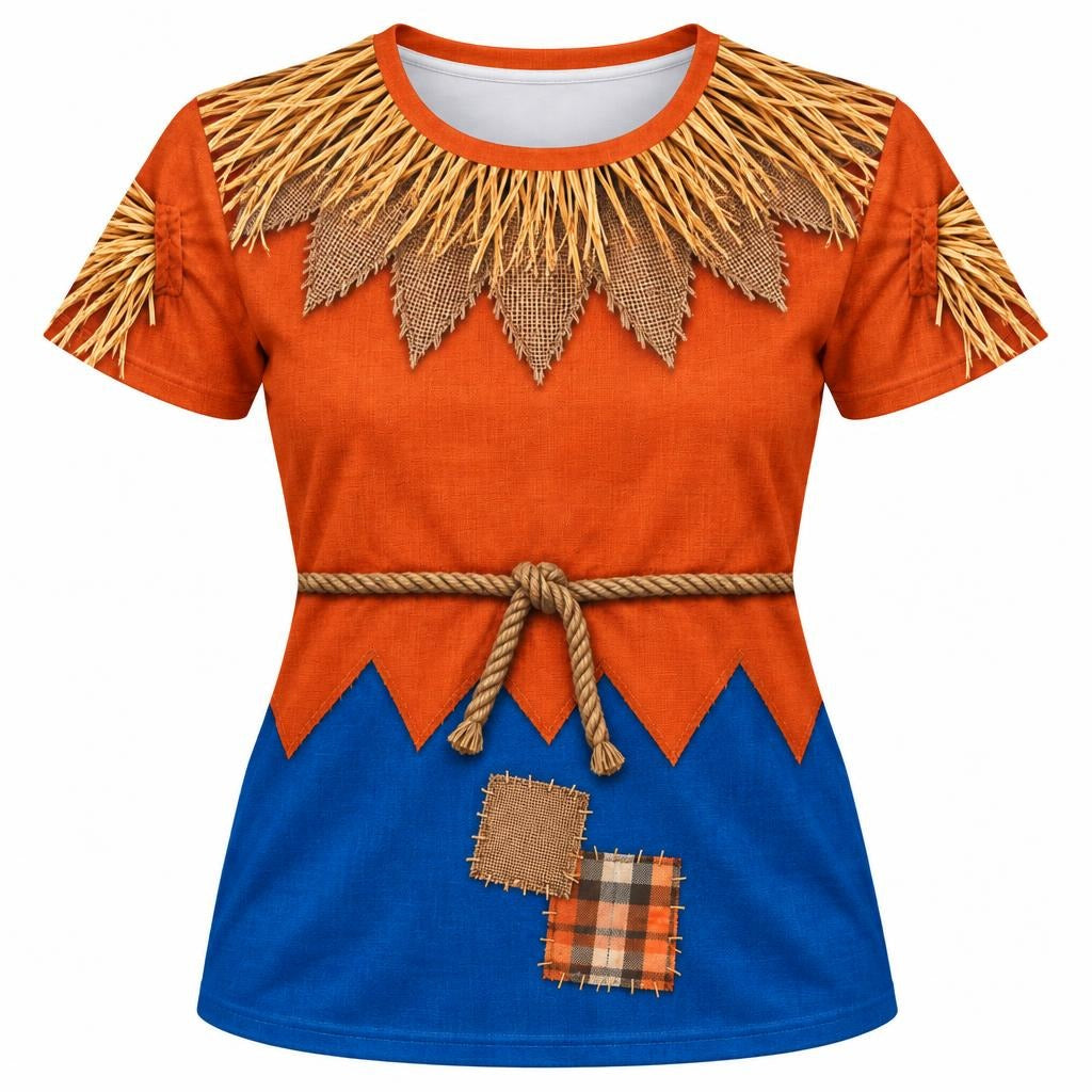 Classic Scarecrow Costume All Over Womens T Shirt Women's T-Shirts Old Glory SM Multicolor