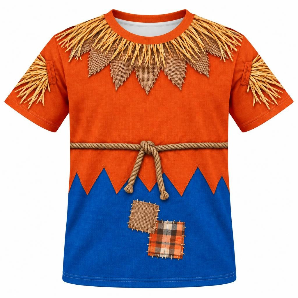 Classic Scarecrow Costume All Over Youth T Shirt Youth T-Shirts Old Glory YSM Multicolor