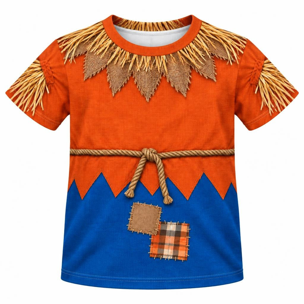 Classic Scarecrow Costume All Over Toddler T Shirt Toddler T-Shirts Old Glory 2T Multicolor