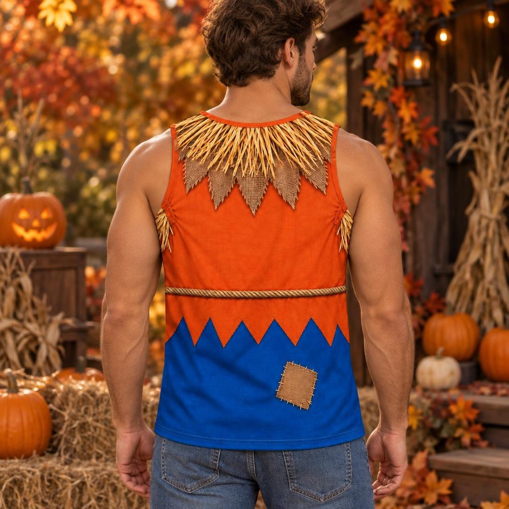 Classic Scarecrow Costume All Over Mens Tank Top Men's Tank Tops Old Glory