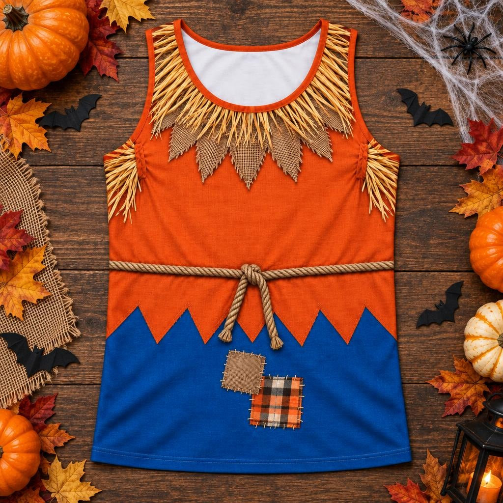 Classic Scarecrow Costume All Over Mens Tank Top Men's Tank Tops Old Glory
