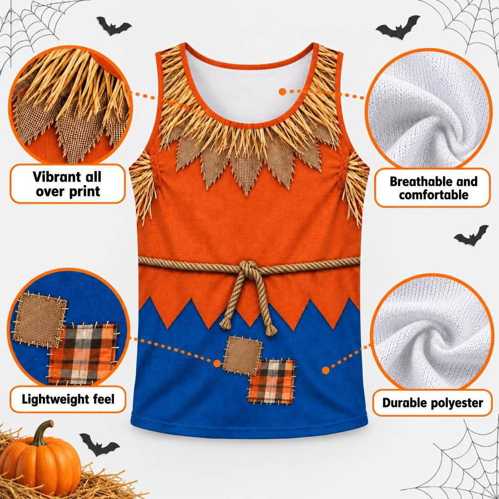 Classic Scarecrow Costume All Over Mens Tank Top Men's Tank Tops Old Glory