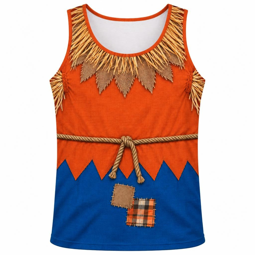 Classic Scarecrow Costume All Over Mens Tank Top Men's Tank Tops Old Glory SM Multicolor