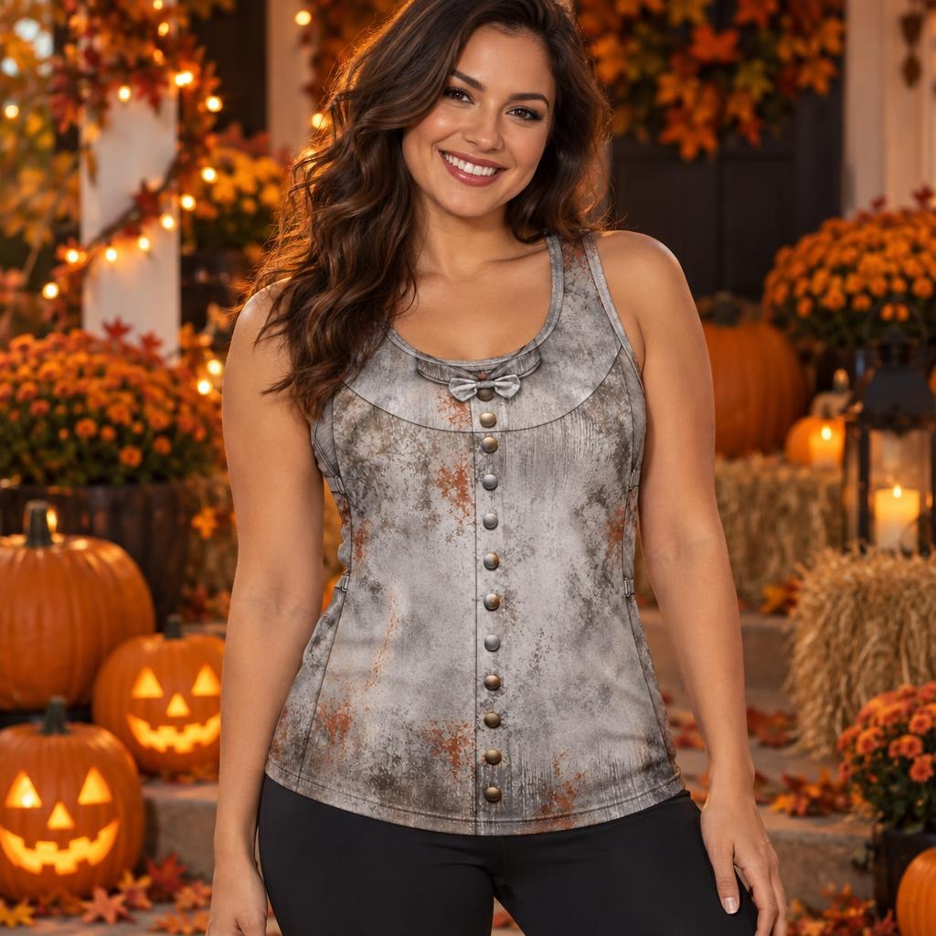 Rusty Reliable Tin Man Costume All Over Womens Work Out Tank Top Women's Tank Tops Old Glory