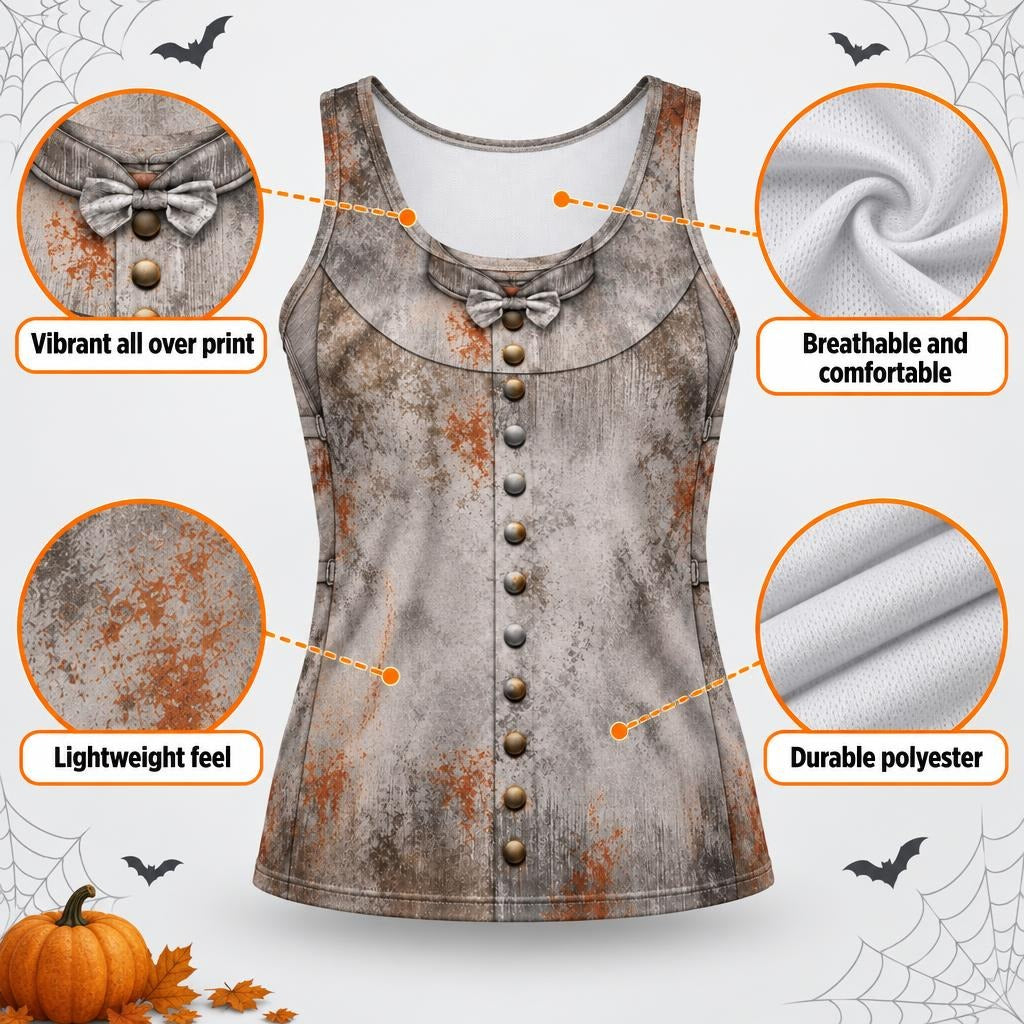 Rusty Reliable Tin Man Costume All Over Womens Work Out Tank Top Women's Tank Tops Old Glory
