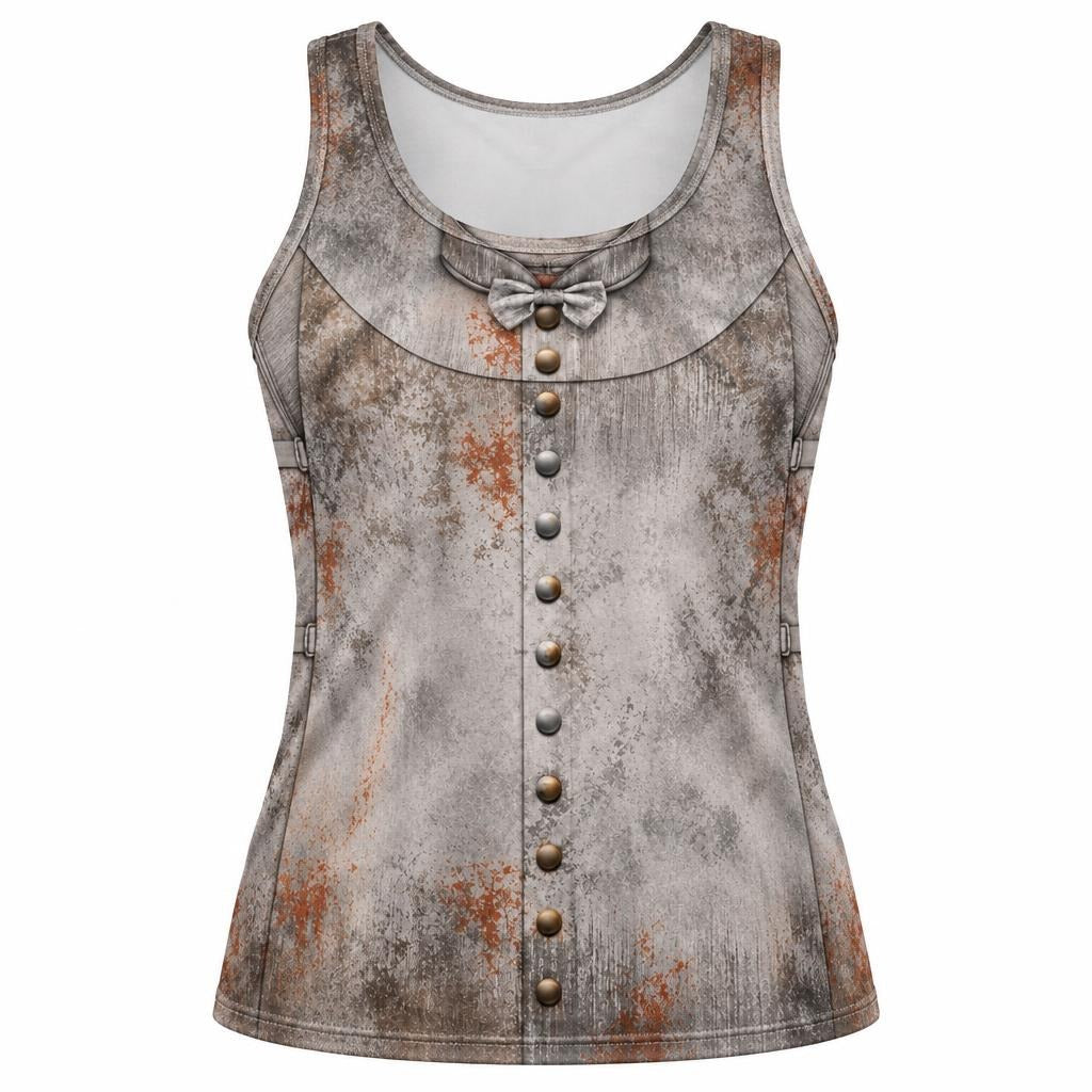 Rusty Reliable Tin Man Costume All Over Womens Work Out Tank Top Women's Tank Tops Old Glory SM Multicolor