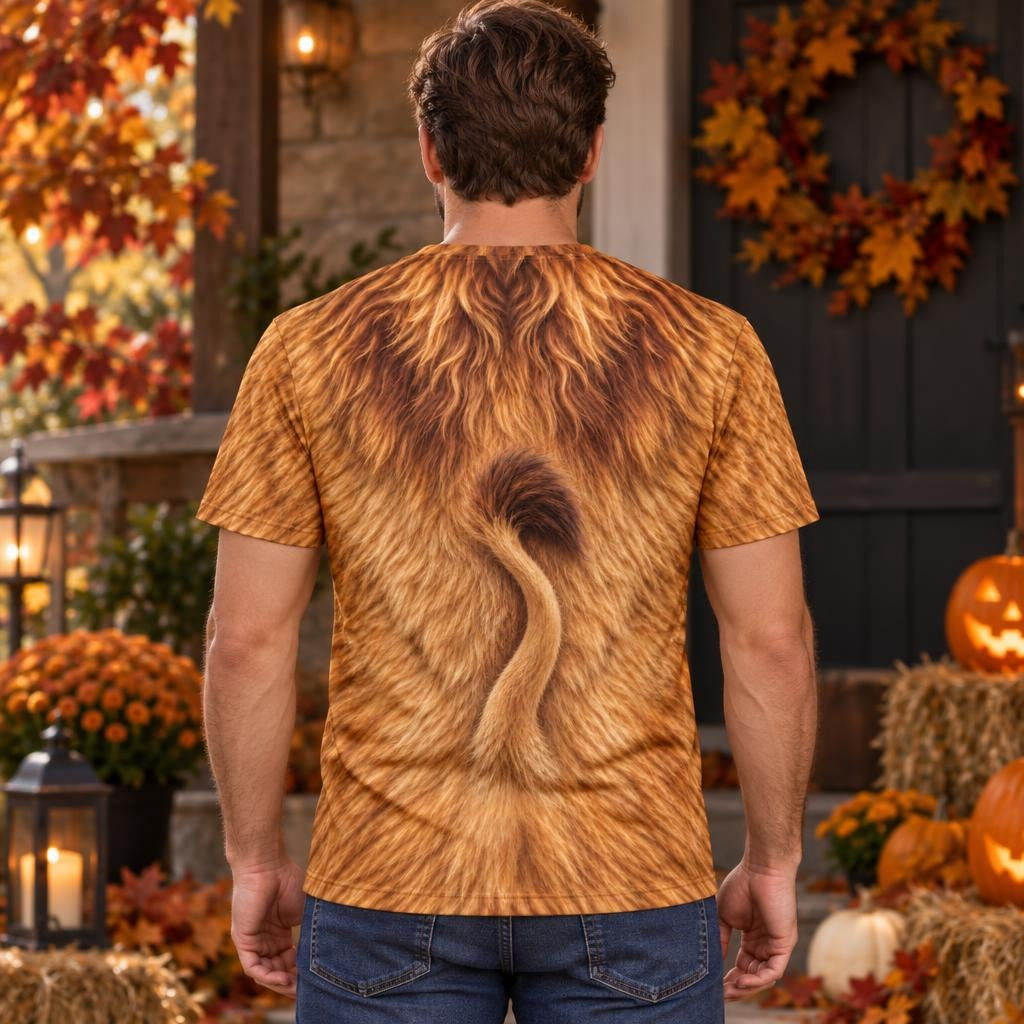 Scaredy-Cat Costume All Over Mens T Shirt Men's T-Shirts Old Glory