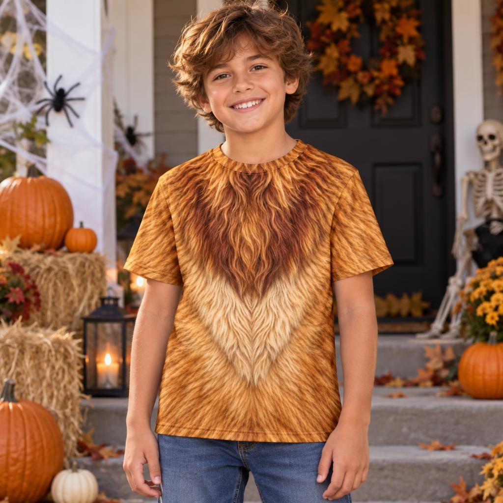 Scaredy-Cat Costume All Over Youth T Shirt Youth T-Shirts Old Glory