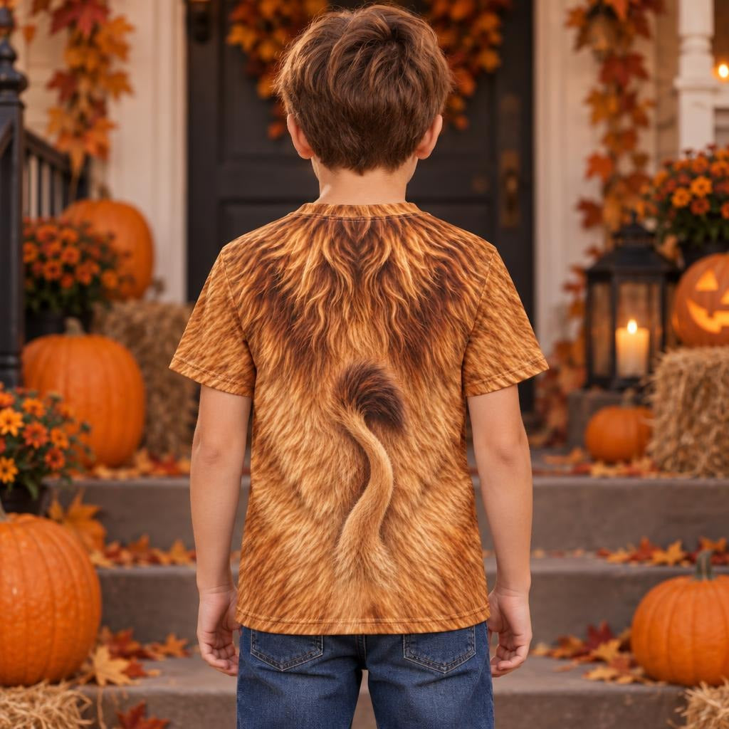 Scaredy-Cat Costume All Over Youth T Shirt Youth T-Shirts Old Glory