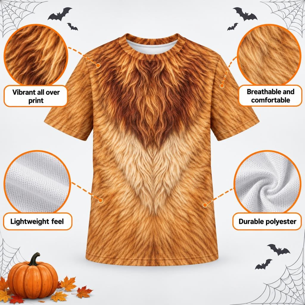 Scaredy-Cat Costume All Over Youth T Shirt Youth T-Shirts Old Glory