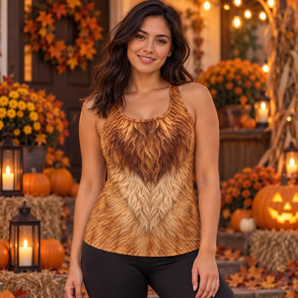 Scaredy-Cat Costume All Over Womens Work Out Tank Top Women's Tank Tops Old Glory