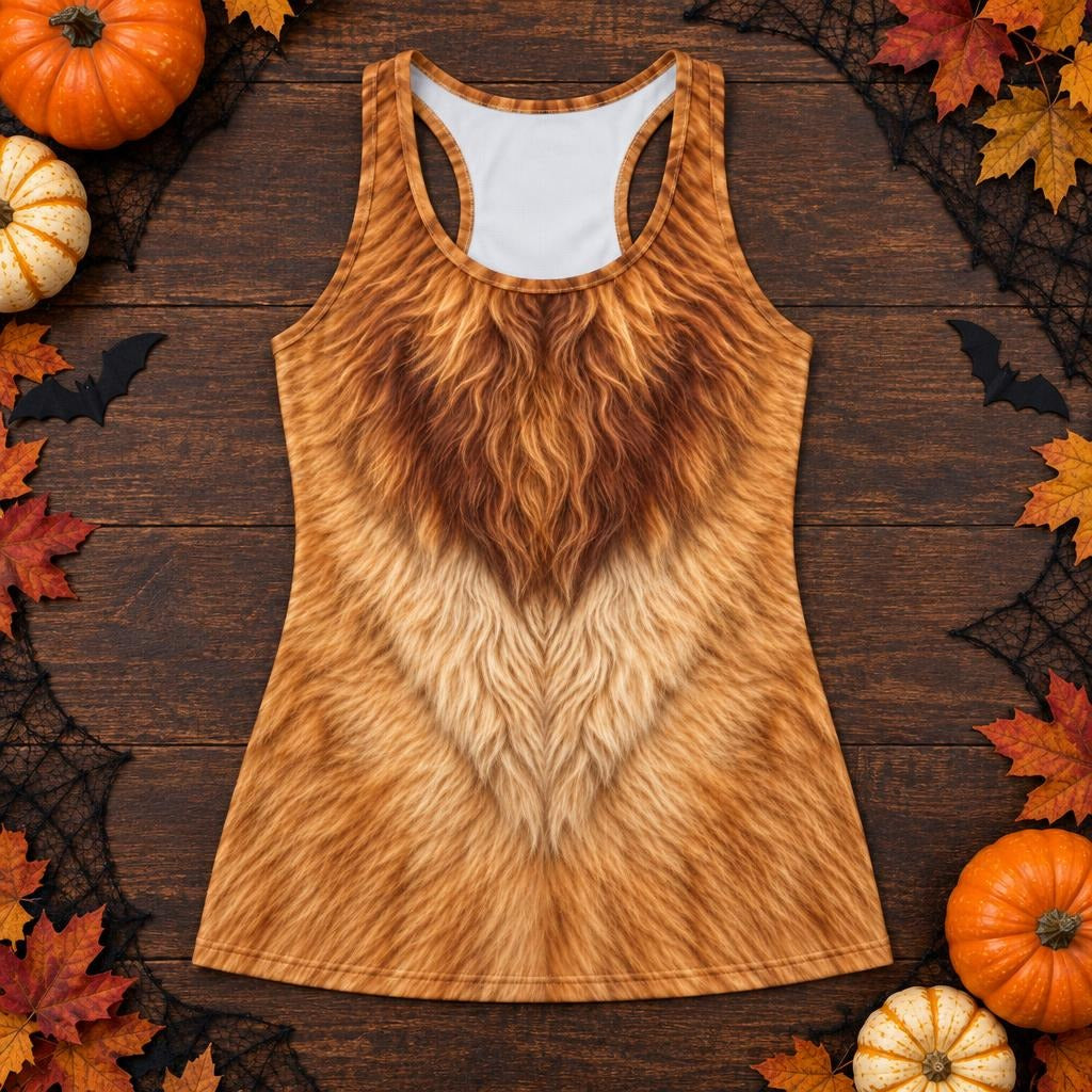 Scaredy-Cat Costume All Over Womens Work Out Tank Top Women's Tank Tops Old Glory