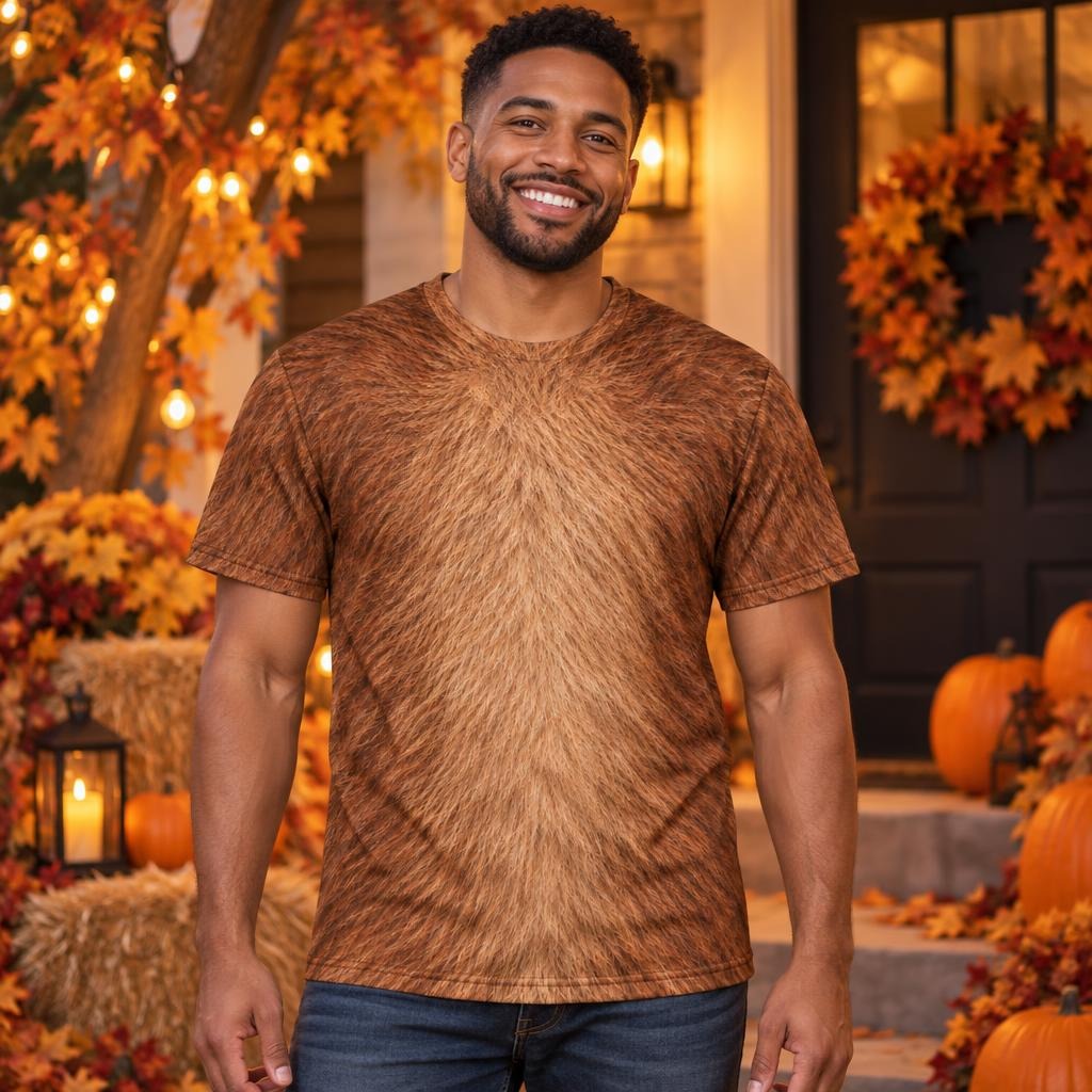 Cuddly Capybara Costume All Over Mens T Shirt Men's T-Shirts Old Glory