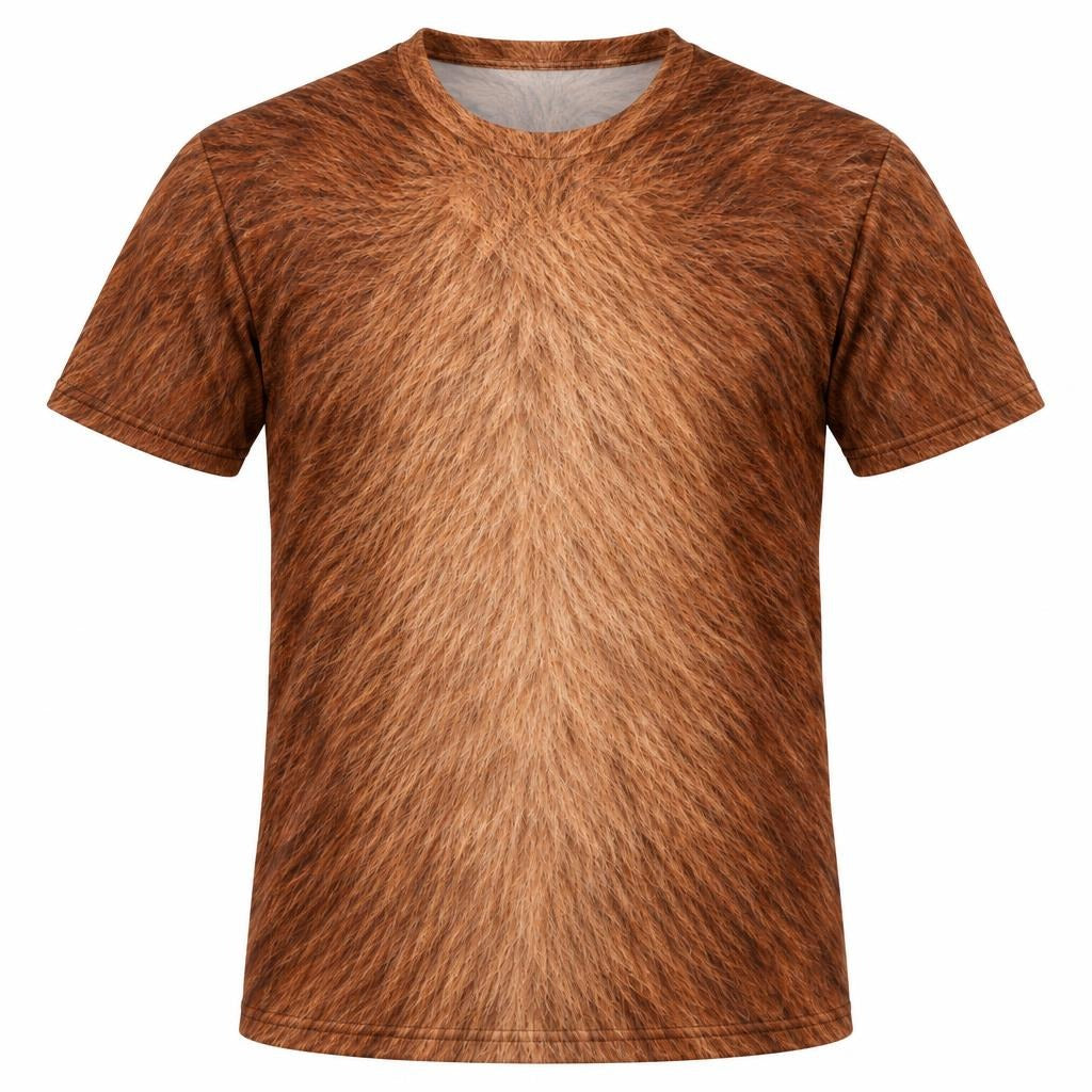 Cuddly Capybara Costume All Over Mens T Shirt Men's T-Shirts Old Glory SM Multicolor