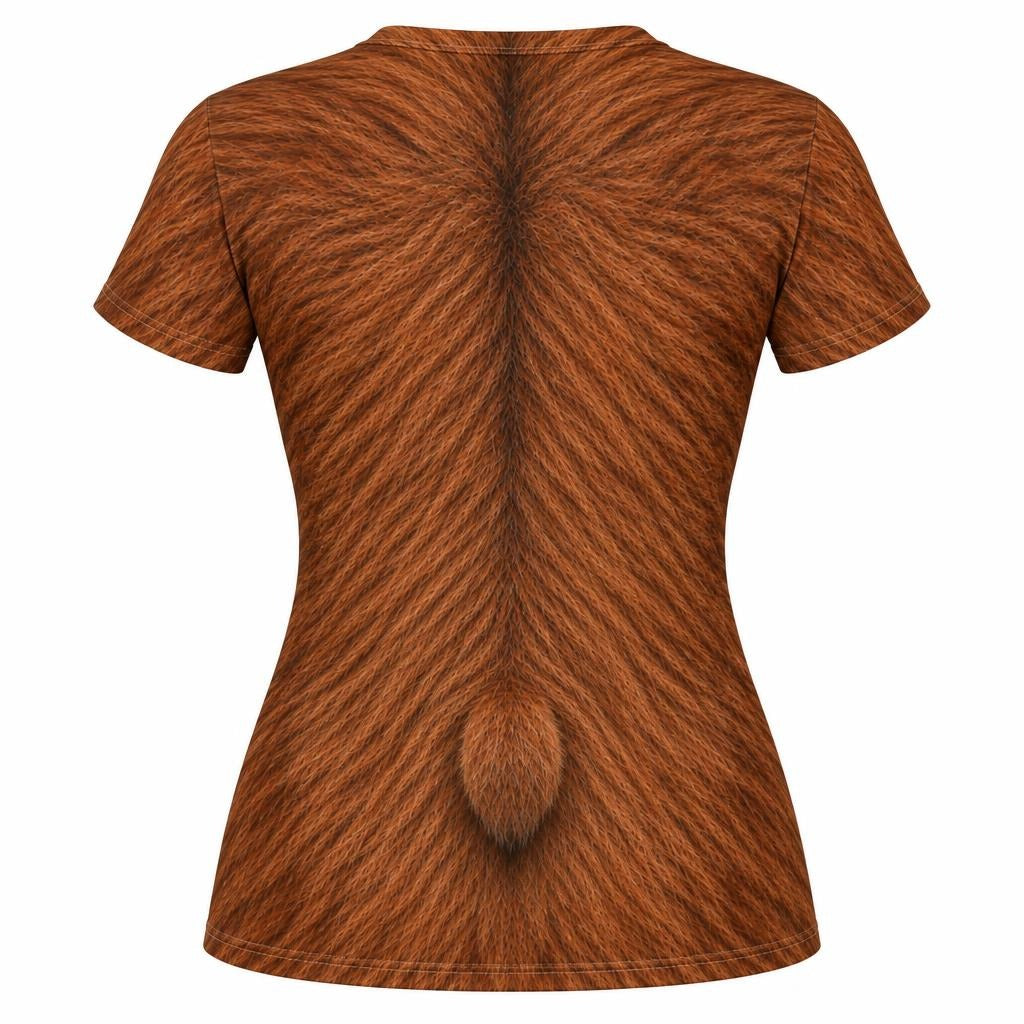 Cuddly Capybara Costume All Over Womens T Shirt Women's T-Shirts Old Glory