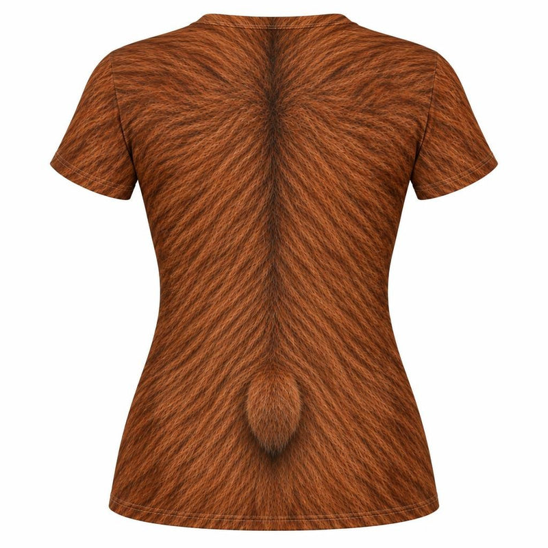 Cuddly Capybara Costume All Over Womens T Shirt Women's T-Shirts Old Glory