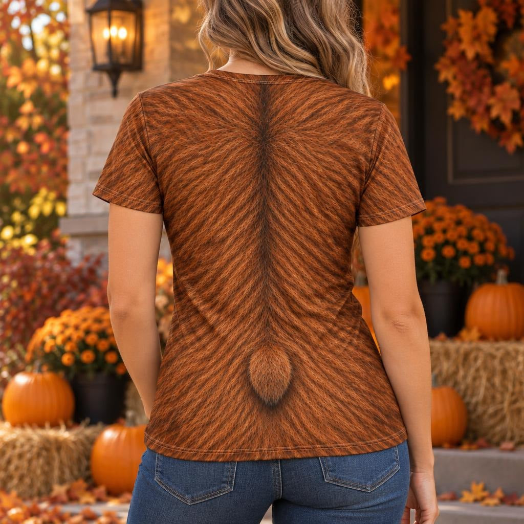 Cuddly Capybara Costume All Over Womens T Shirt Women's T-Shirts Old Glory