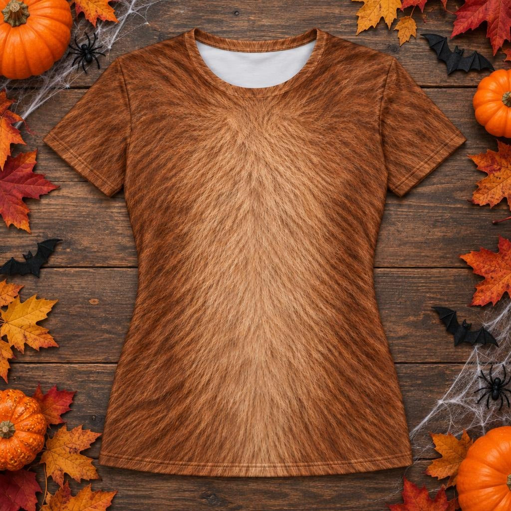 Cuddly Capybara Costume All Over Womens T Shirt Women's T-Shirts Old Glory