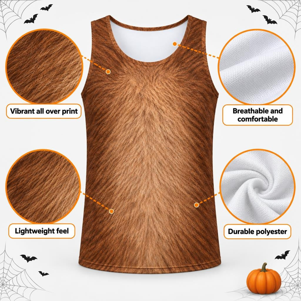 Cuddly Capybara Costume All Over Mens Tank Top Men's Tank Tops Old Glory