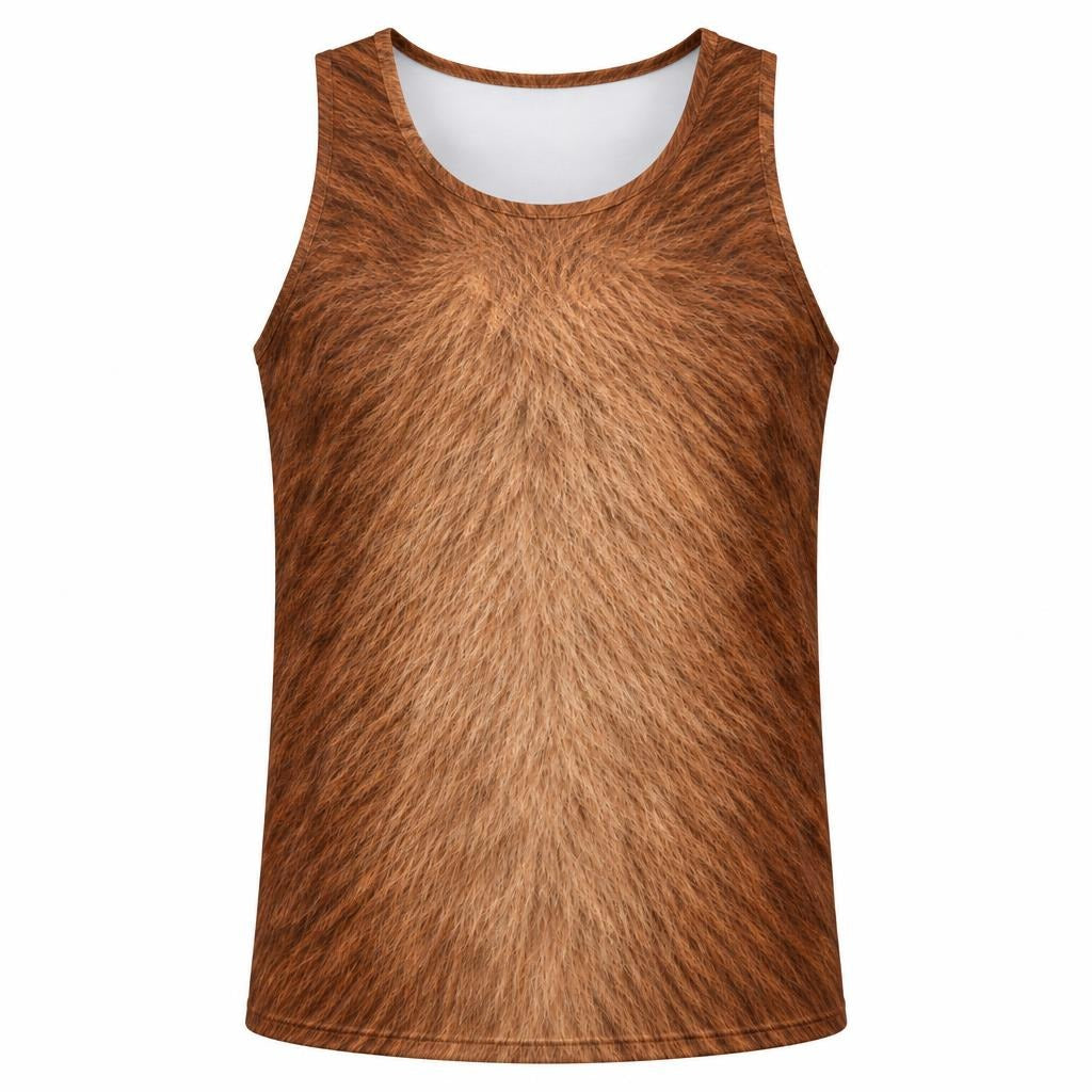 Cuddly Capybara Costume All Over Mens Tank Top Men's Tank Tops Old Glory SM Multicolor