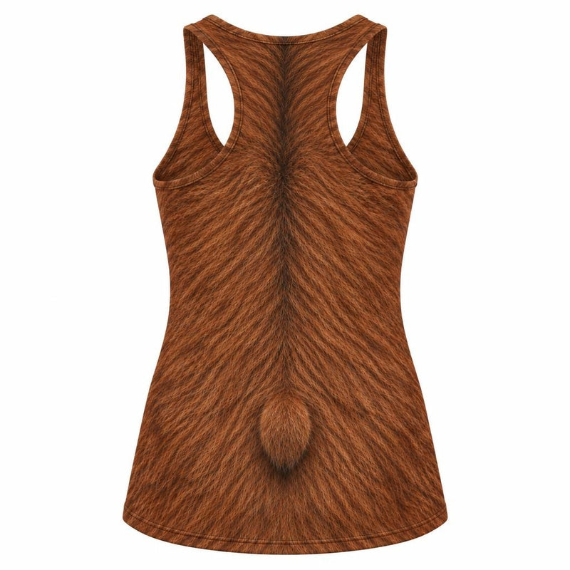 Cuddly Capybara Costume All Over Womens Work Out Tank Top Women's Tank Tops Old Glory