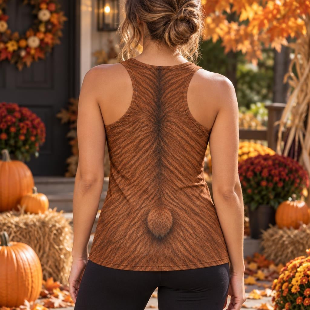 Cuddly Capybara Costume All Over Womens Work Out Tank Top Women's Tank Tops Old Glory