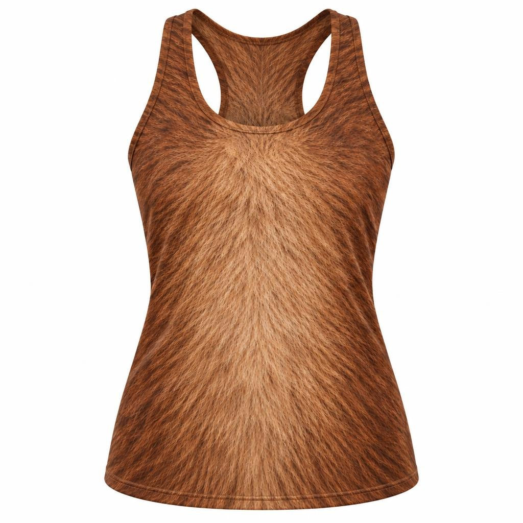 Cuddly Capybara Costume All Over Womens Work Out Tank Top Women's Tank Tops Old Glory SM Multicolor