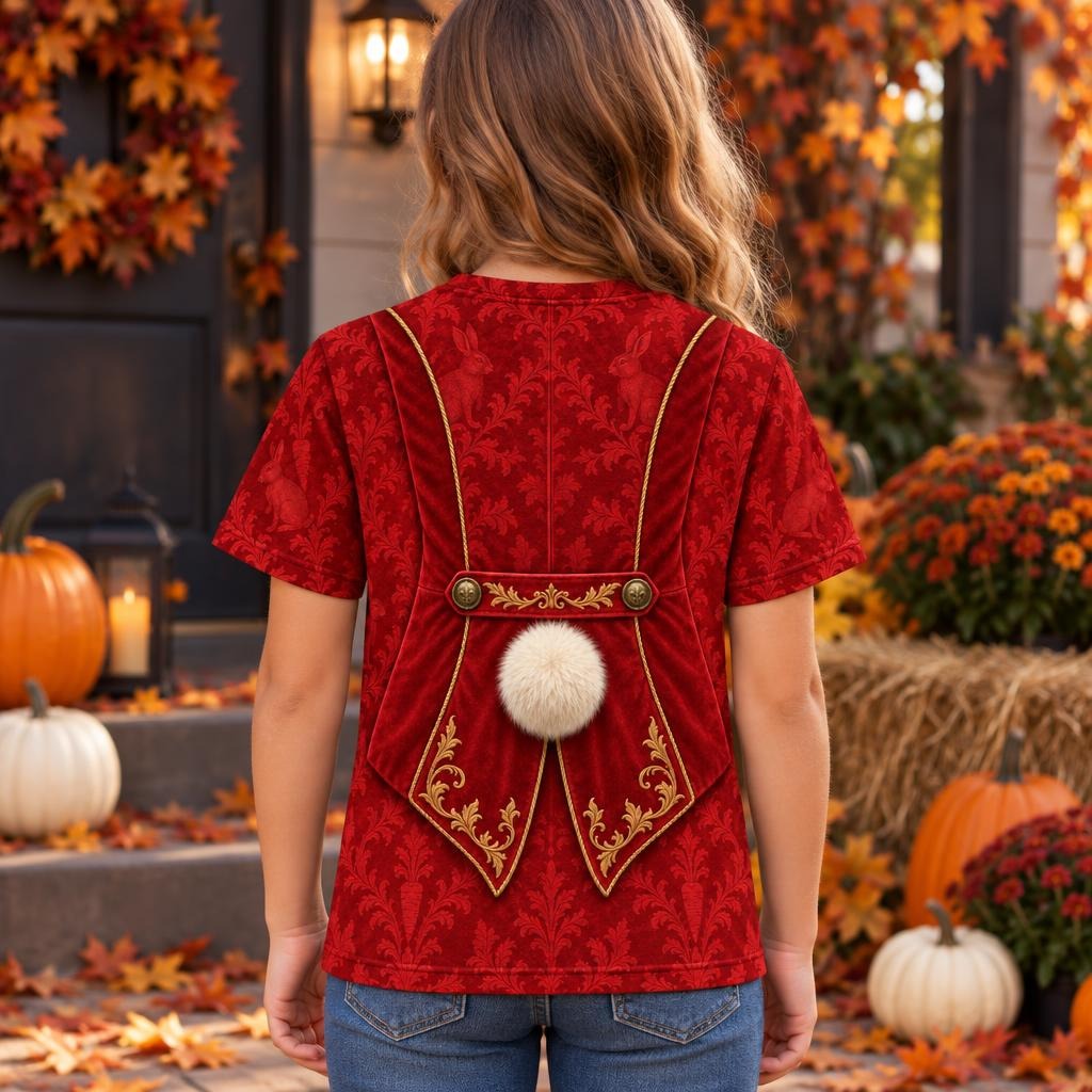 Rushed for Time Rabbit Costume All Over Youth T Shirt Youth T-Shirts Old Glory