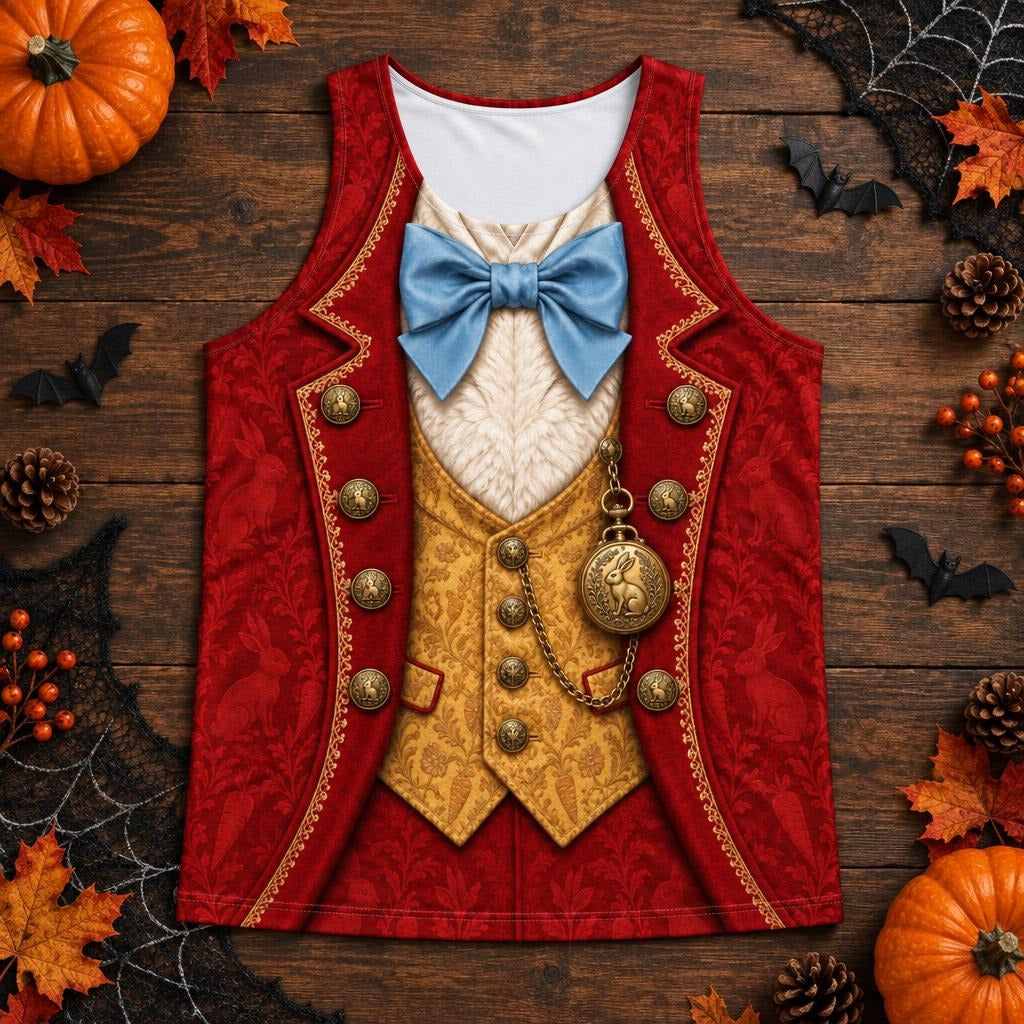 Rushed for Time Rabbit Costume All Over Mens Tank Top Men's Tank Tops Old Glory