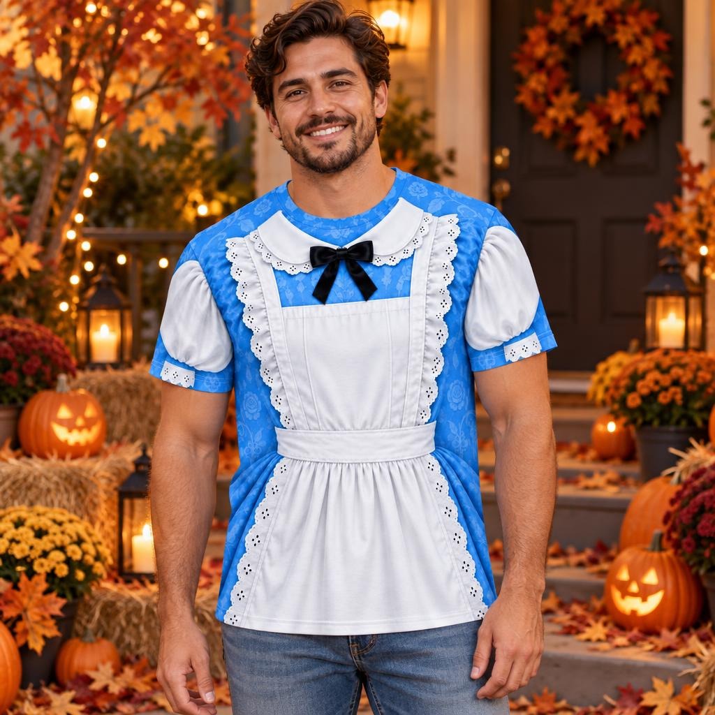 Adventurous Alice Costume All Over Mens T Shirt Men's T-Shirts Old Glory
