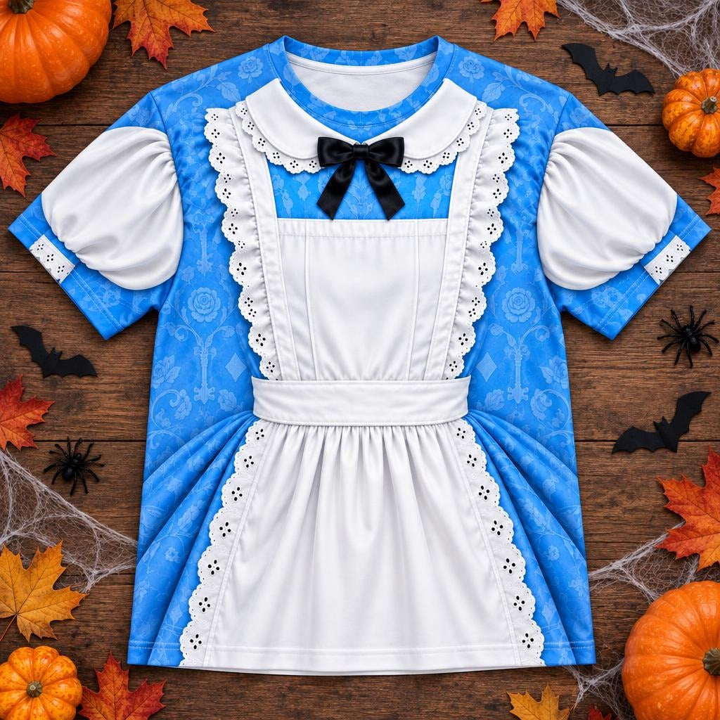 Adventurous Alice Costume All Over Mens T Shirt Men's T-Shirts Old Glory