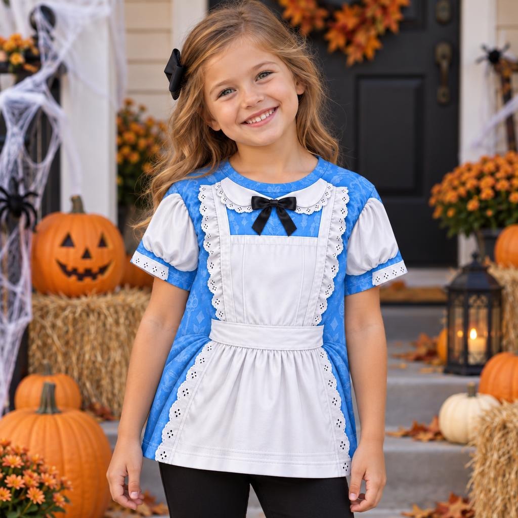 Adventurous Alice Costume All Over Toddler T Shirt Toddler T-Shirts Old Glory