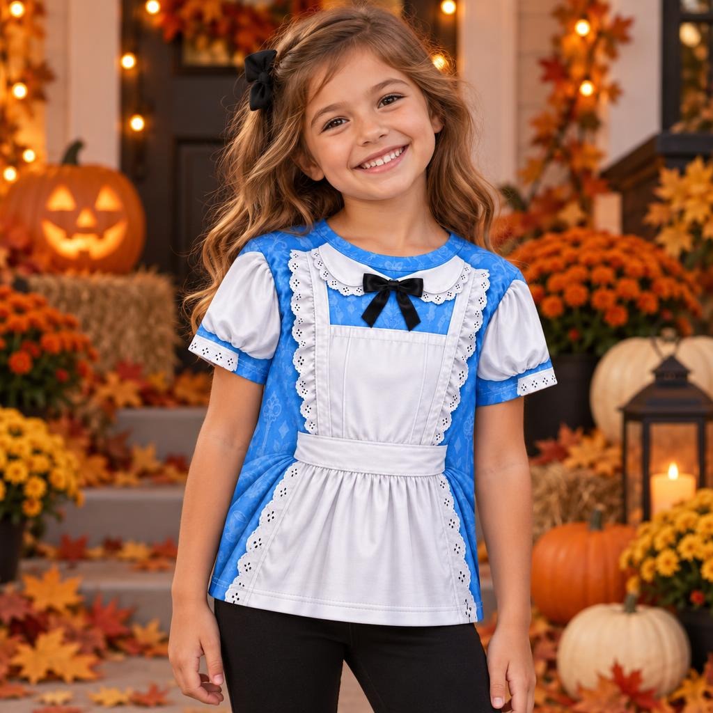 Adventurous Alice Costume All Over Toddler T Shirt Toddler T-Shirts Old Glory
