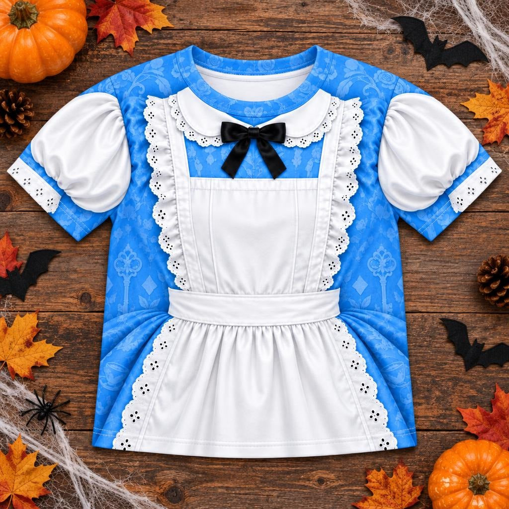 Adventurous Alice Costume All Over Toddler T Shirt Toddler T-Shirts Old Glory