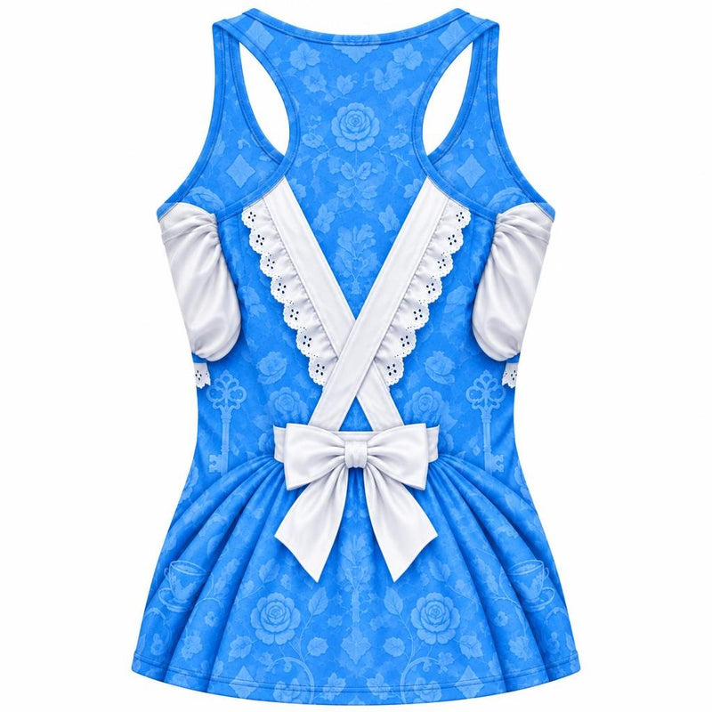Adventurous Alice Costume All Over Womens Work Out Tank Top Women's Tank Tops Old Glory