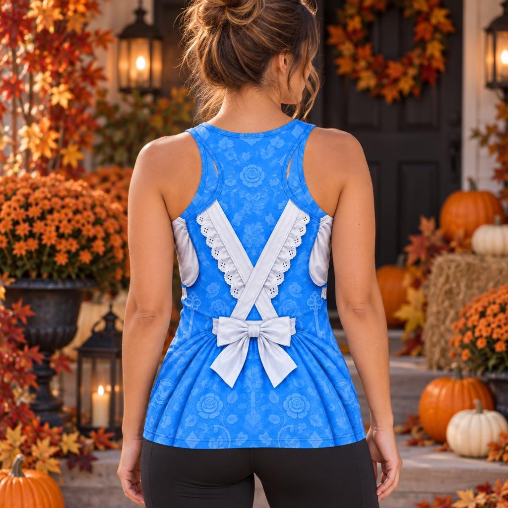 Adventurous Alice Costume All Over Womens Work Out Tank Top Women's Tank Tops Old Glory